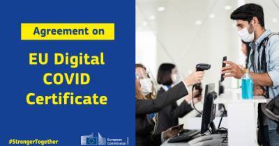 Евросоюз согласовал электронный COVID-сертификат
