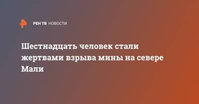 Шестнадцать человек стали жертвами взрыва мины на севере Мали