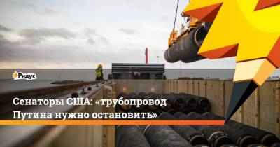 Сенаторы США: «трубопровод Путина нужно остановить»