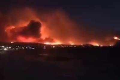 Большой лесной пожар в Греции перебросился на жилые дома