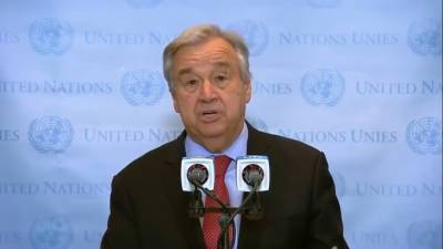 Генсек ООН заявил о необходимости перезапустить мирный процесс по Ближнему Востоку