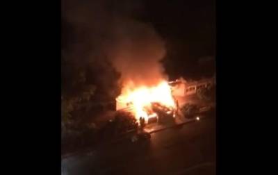 В Киеве произошел масштабный пожар в ресторане