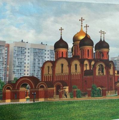 Появилось фото четырёхэтажного храма, который построят возле крупного ТЦ в Кемерове