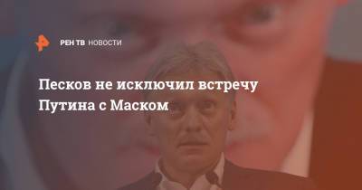 Песков не исключил встречу Путина с Маском