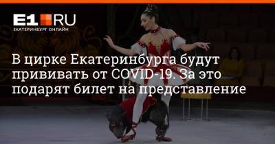 В цирке Екатеринбурга будут прививать от COVID-19. За это подарят билет на представление