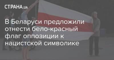 В Беларуси предложили отнести бело-красный флаг оппозиции к нацистской символике