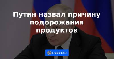 Путин назвал причину подорожания продуктов