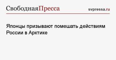 Японцы призывают помешать действиям России в Арктике