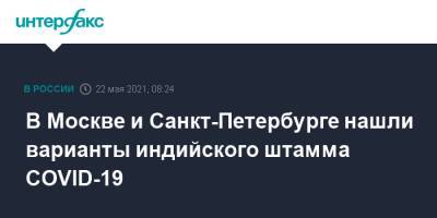 В Москве и Санкт-Петербурге нашли варианты индийского штамма COVID-19