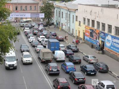 Огромные пробки сковали Нижний Новгород вечером 21 мая