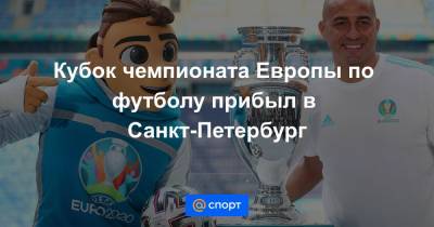 Кубок чемпионата Европы по футболу прибыл в Санкт-Петербург