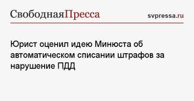 Юрист оценил идею Минюста об автоматическом списании штрафов за нарушение ПДД
