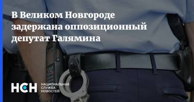 В Великом Новгороде задержана оппозиционный депутат Галямина