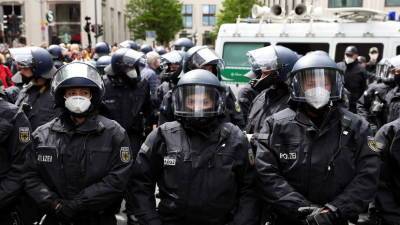 В Берлине начали задерживать участников нелегальной акции протеста