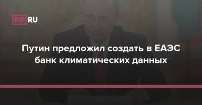 Путин предложил создать в ЕАЭС банк климатических данных