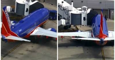 Пассажирские самолеты Boeing столкнулись в аэропорту Чикаго (видео)