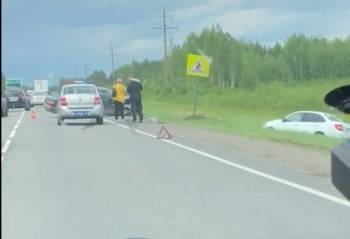 На трассе "Вологда-Новая Ладога" столкнулись два автомобиля