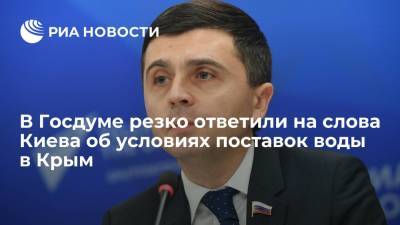 В Госдуме резко ответили на слова Киева об условиях поставок воды в Крым