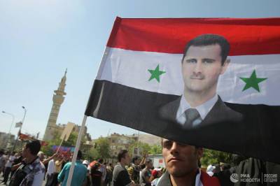 Башар Асад - В Сирии прошел марш в поддержку президента Асада - news-front.info - Сирия - Дамаск