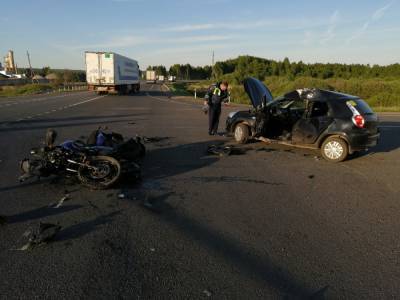 Смертельная авария с мотоциклом и легковушкой произошла в Лысковском районе
