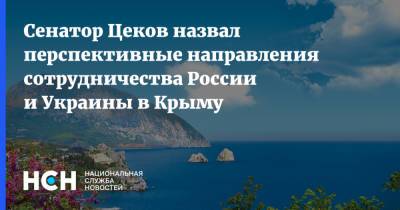 Сенатор Цеков назвал перспективные направления сотрудничества России и Украины в Крыму