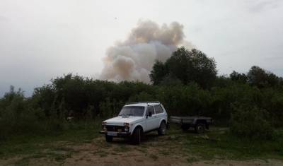 Около Железного Перебора в Тюменской области опять виден густой дым