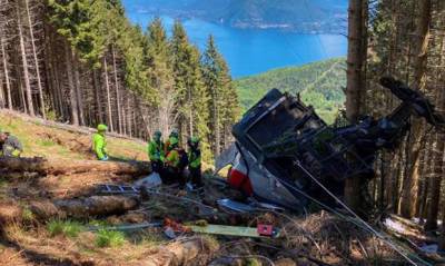 В Италии в результате падения кабинки на канатной дороге погибли 12 человек