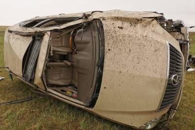Водитель Lexus не справился с управлением и опрокинулся с трассы в Забайкальском районе
