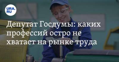 Депутат Госдумы: каких профессий остро не хватает на рынке труда