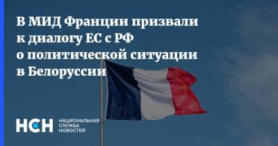 В МИД Франции призвали к диалогу ЕС с РФ о политической ситуации в Белоруссии