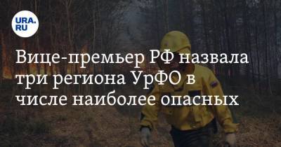 Вице-премьер РФ назвала три региона УрФО в числе наиболее опасных. В них бушуют пожары