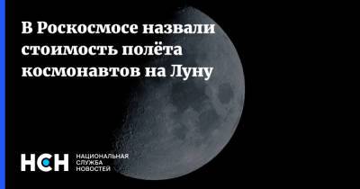 В Роскосмосе назвали стоимость полёта космонавтов на Луну