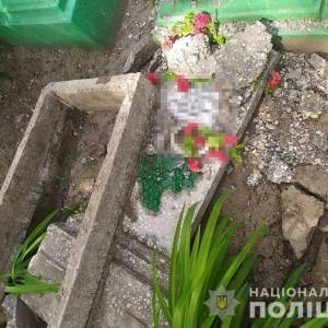 В Запорожской области задержали вандала, который разгромил могилы на кладбище. Фото