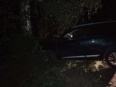 В Уфе иномарка врезалась в дерево: пострадал водитель