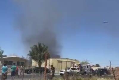 На северо-востоке Лас-Вегаса разбился военный самолет
