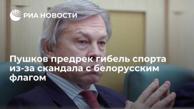 Пушков предрек гибель спорта из-за скандала с белорусским флагом