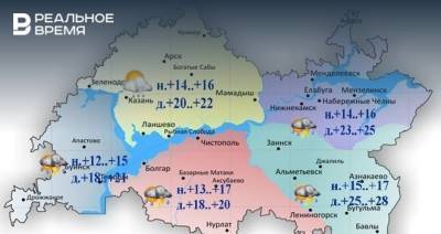 В Татарстане сегодня прогнозируются грозы и до +23 градусов