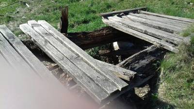 В горном селе на Южном Урале обрушился деревянный мост
