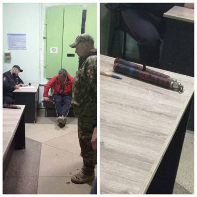 Пьяного мужчину с холодным оружием задержали в Липецке