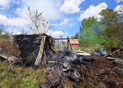 В Смоленской области женщина пострадала, пока тушила свой дом