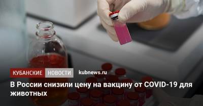 В России снизили цену на вакцину от COVID-19 для животных