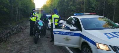 Мотоциклист в Петрозаводске устроил гонки с сотрудниками ГИБДД и стал пешеходом (ВИДЕО)