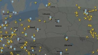 В небе над Беларусью перестали летать самолеты