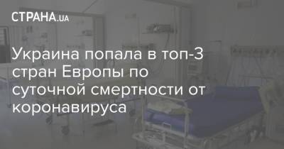 Украина попала в топ-3 стран Европы по суточной смертности от коронавируса