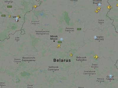 Тихое небо над Минском: территорию Беларуси пересекают только лайнеры авиакомпаний РФ и КНР