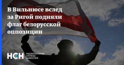 В Вильнюсе вслед за Ригой подняли флаг белорусской оппозиции