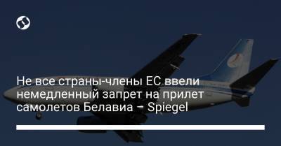 Не все страны-члены ЕС ввели немедленный запрет на прилет самолетов Белавиа – Spiegel