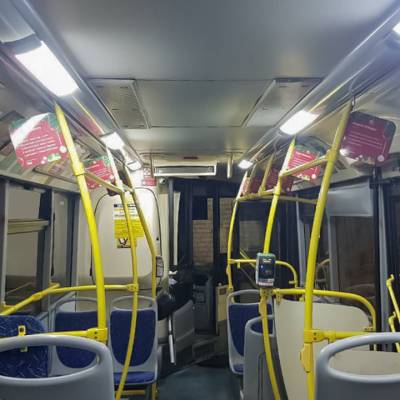 Информационные экраны появились в 50 подмосковных автобусах