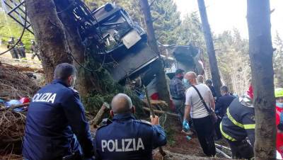 В Италии по делу о крушении кабины фуникулера задержали трех человек