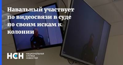 Навальный участвует по видеосвязи в суде по своим искам к колонии